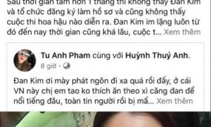 Thực hư chuyện “lùm xùm” tiền bạc giữa hoa hậu Huỳnh Thúy Anh và ca sĩ hải ngoại Đan Kim